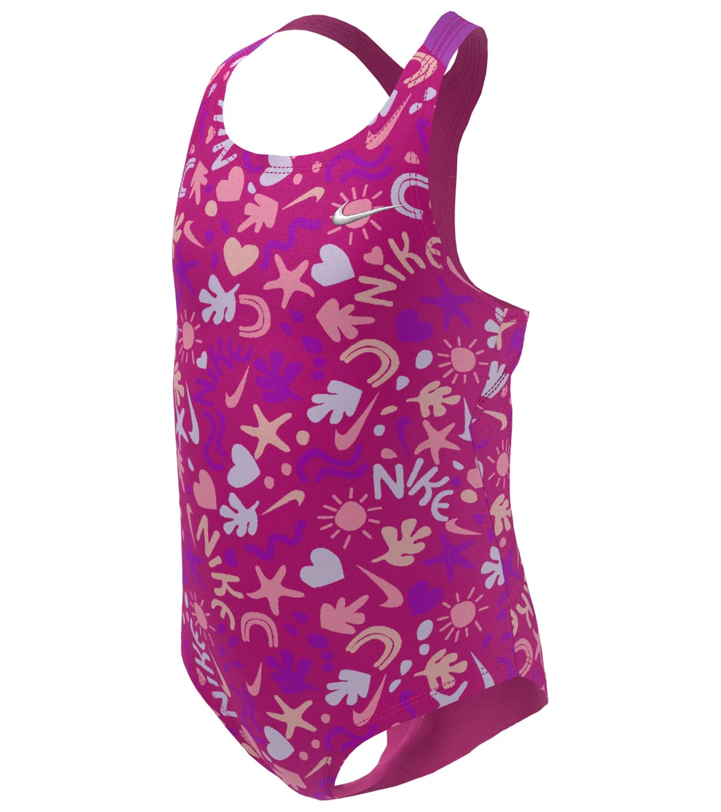 Nike Girls' Fun Forest Racerback One Piece Swimsuit (Little Kid) - Image 2