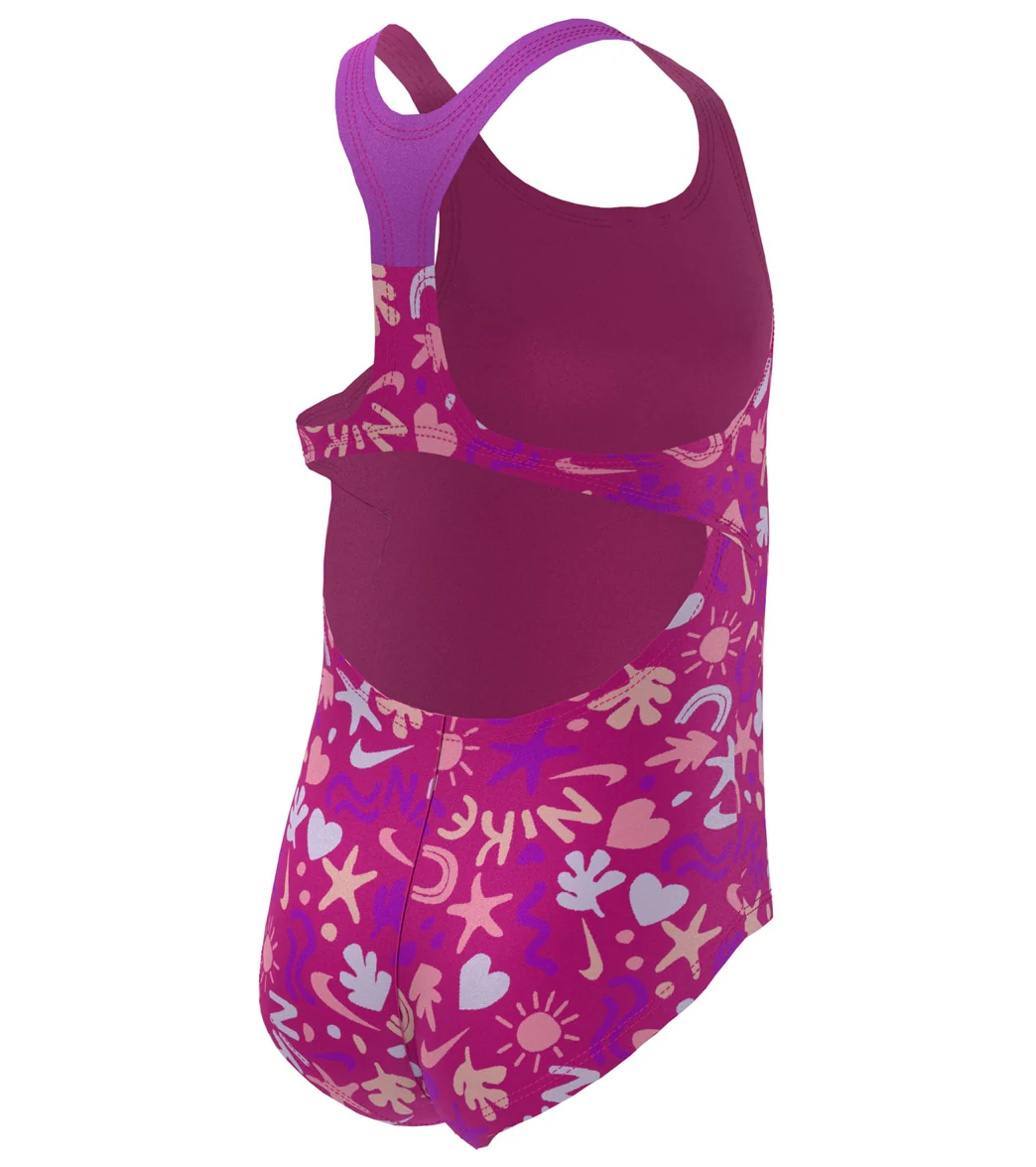 Nike Girls' Fun Forest Racerback One Piece Swimsuit (Little Kid) - Image 3