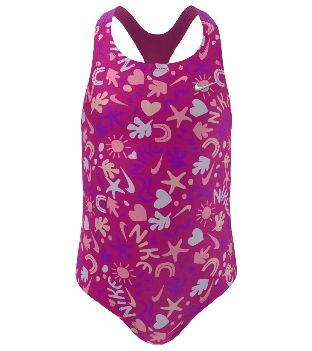 Nike Girls' Fun Forest Racerback One Piece Swimsuit (Little Kid) - Image 5