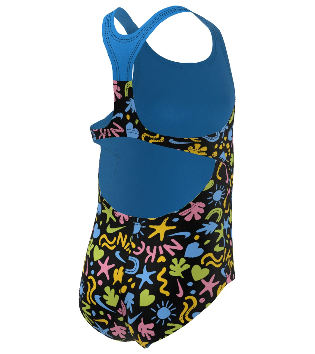 Nike Girls' Fun Forest Racerback One Piece Swimsuit (Little Kid) - Image 8