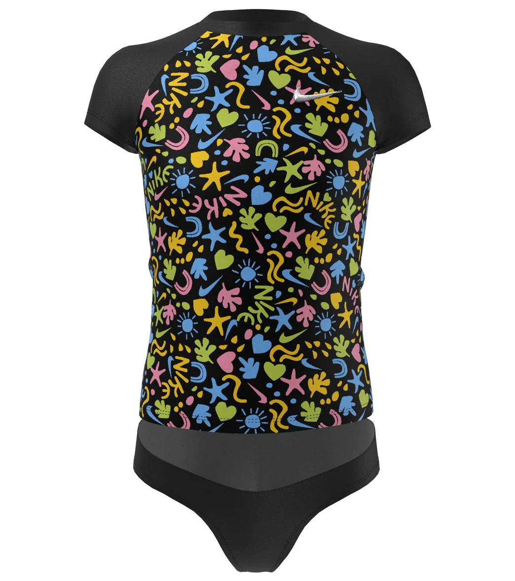 Nike Girls' Fun Forest Short Sleeve Top Bikini Set (Big Kid) - Image 11