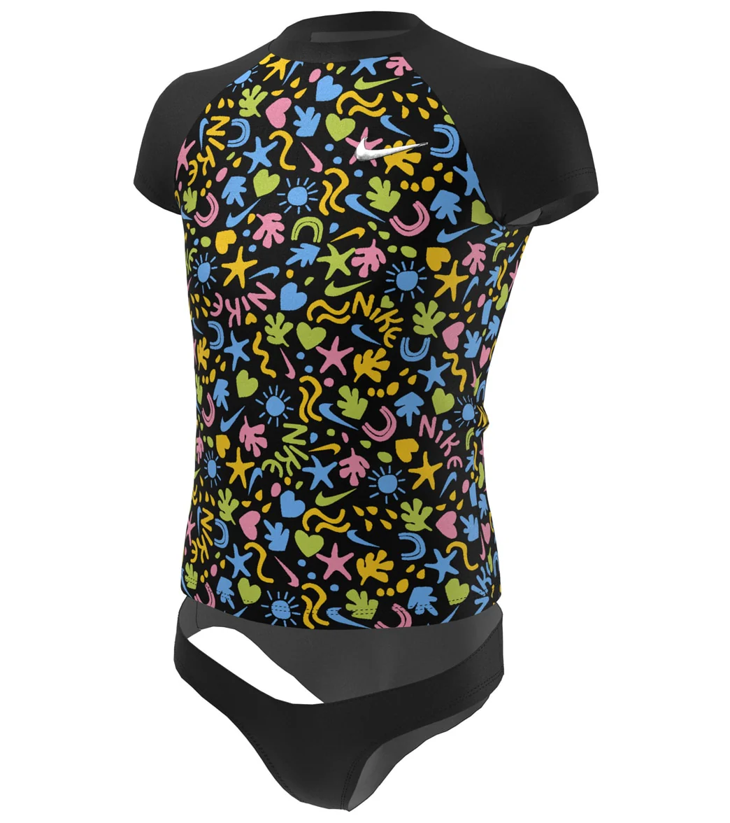 Nike Girls' Fun Forest Short Sleeve Top Bikini Set (Big Kid) - Image 12