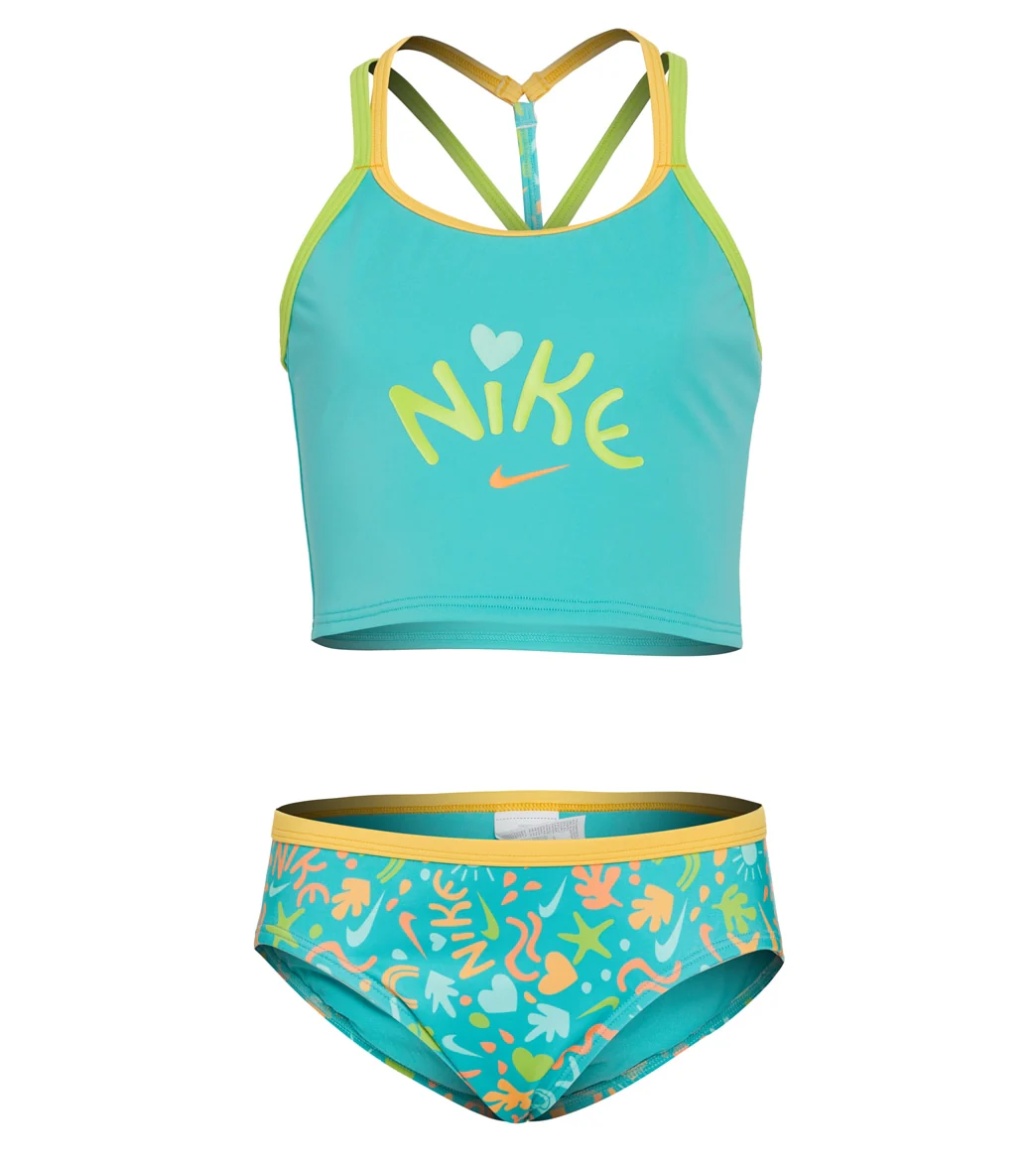 Nike Girls' Fun Forest T-Crossback Two Piece Midkini Set(Big Kid) - Image 8