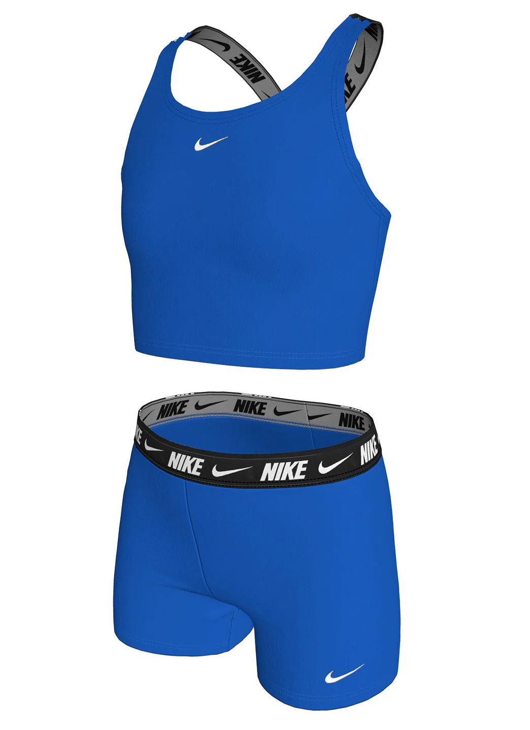 Nike Girls' Logo Tape Crossback Two Piece Midkini Set (Big Kid) - Image 16