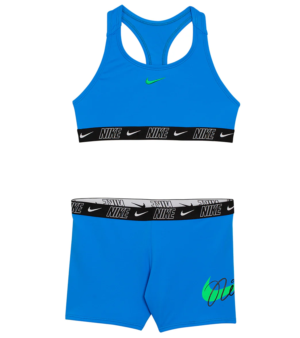 Nike Girls' Logo Tape Racerback Bikini Set (Big Kid) - Image 14