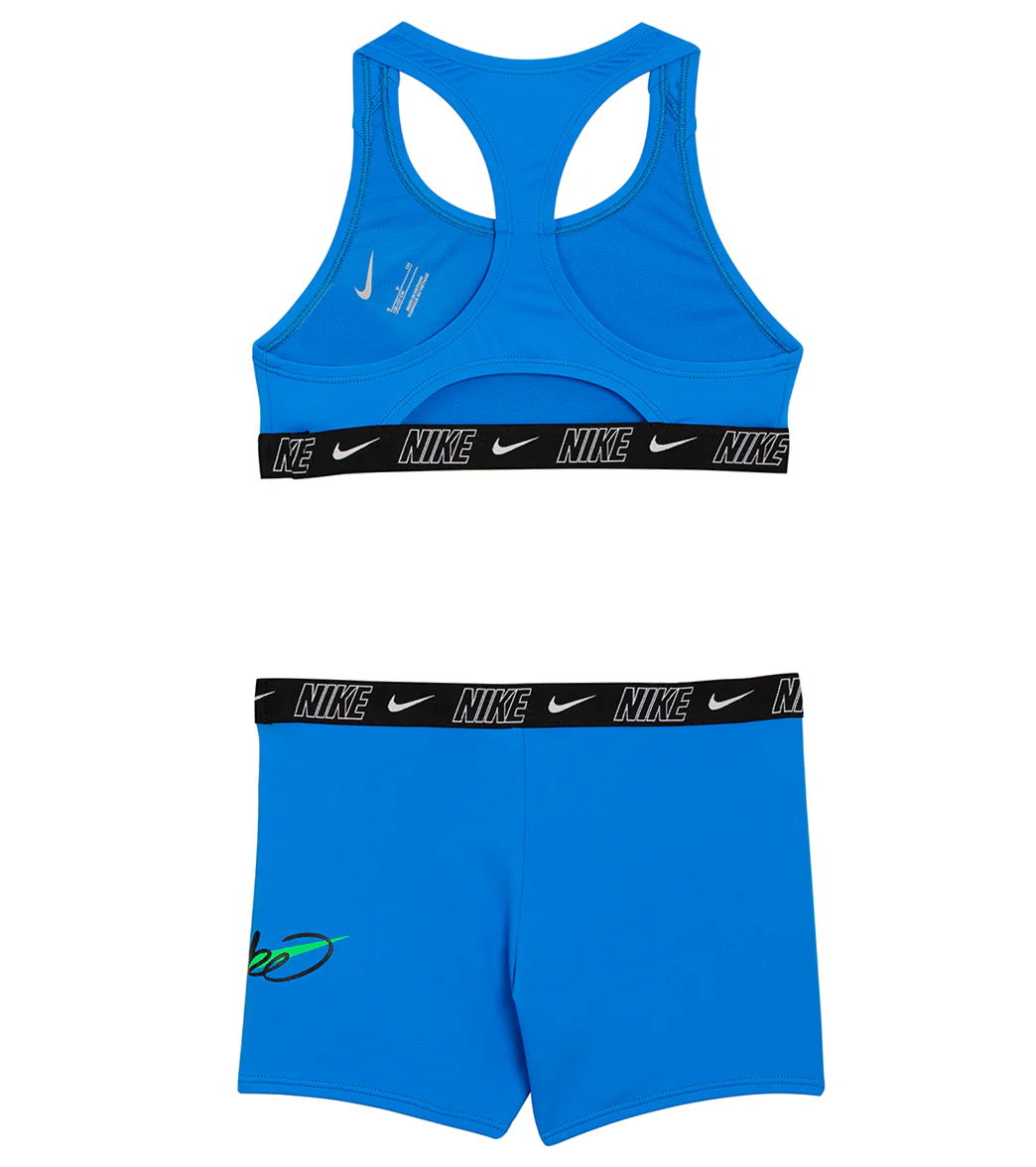 Nike Girls' Logo Tape Racerback Bikini Set (Big Kid) - Image 15