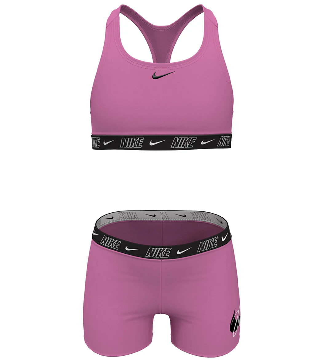 Nike Girls' Logo Tape Racerback Bikini Set (Big Kid) - Image 21