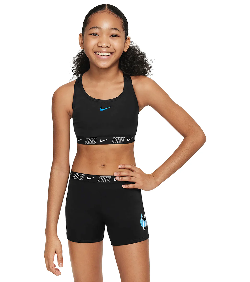 Nike Girls' Logo Tape Racerback Bikini Set (Big Kid) - Image 6