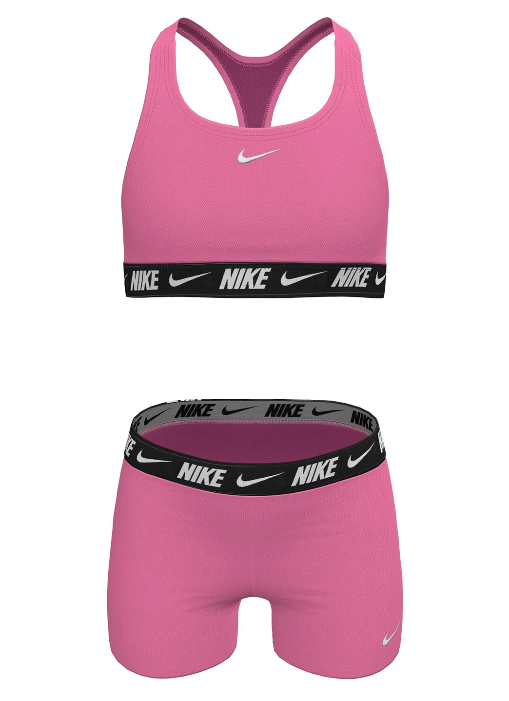 Nike Girls' Logo Tape Racerback Two Piece Bikini Short Set (Big Kid)