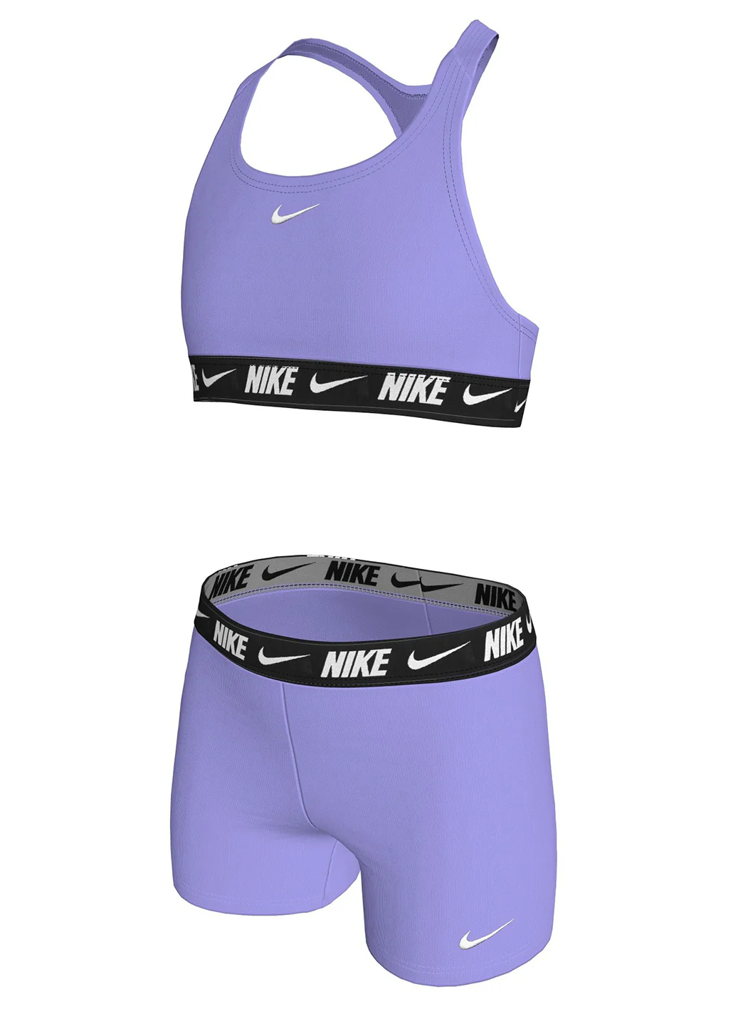Nike Girls' Logo Tape Racerback Two Piece Bikini Short Set (Big Kid) - Image 19