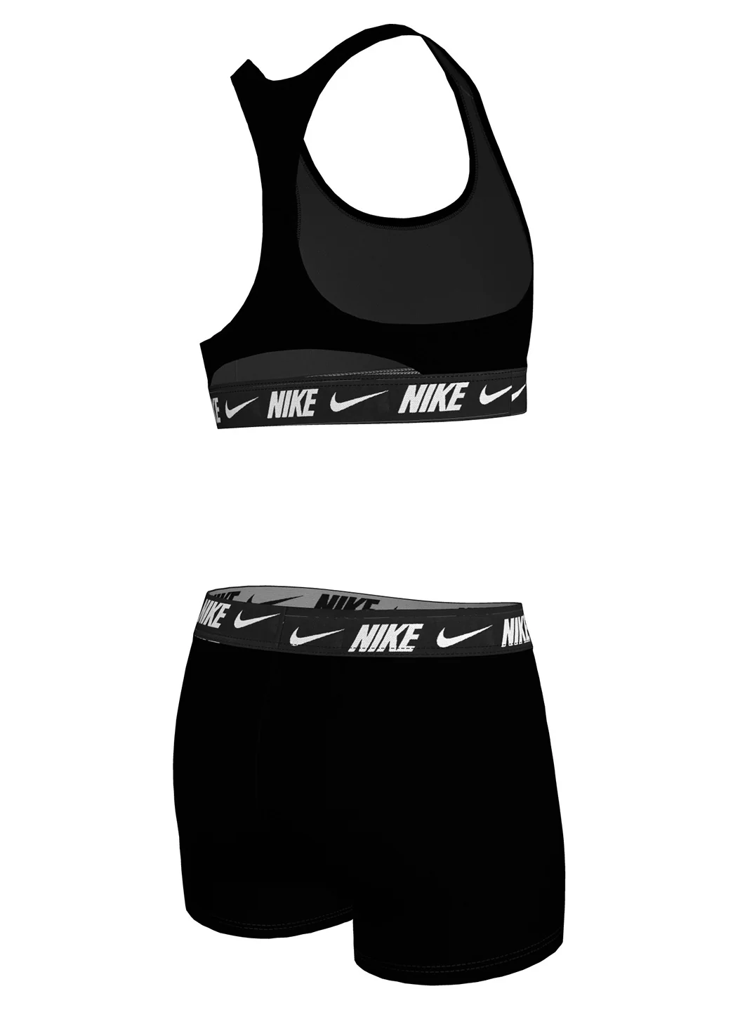 Nike Girls' Logo Tape Racerback Two Piece Bikini Short Set (Big Kid) - Image 5