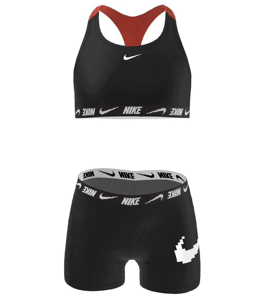 Nike Girls' Logo Tape Two Piece Bikini Set (Big Kid) - Image 11