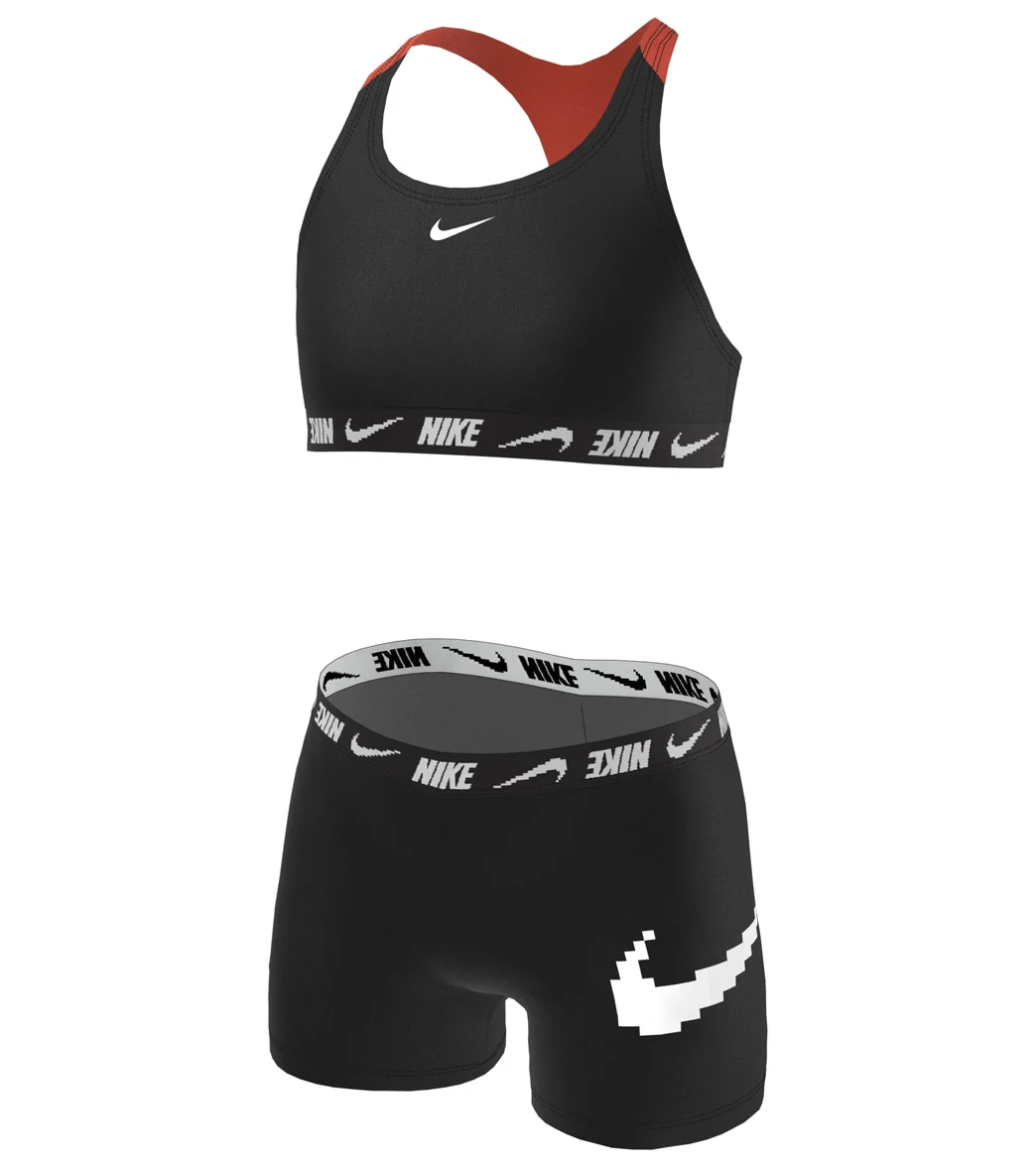 Nike Girls' Logo Tape Two Piece Bikini Set (Big Kid) - Image 12