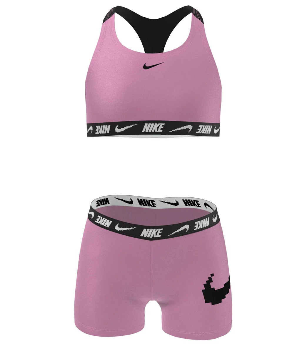 Nike Girls' Logo Tape Two Piece Bikini Set (Big Kid) - Image 5