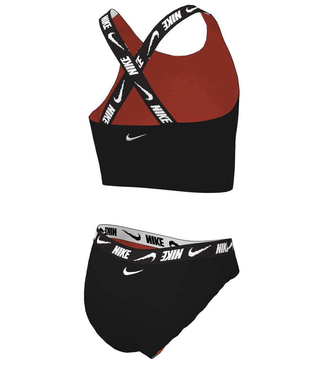 Nike Girls Logo Tape Two Piece Midkini Set (Big Kid) - Image 21