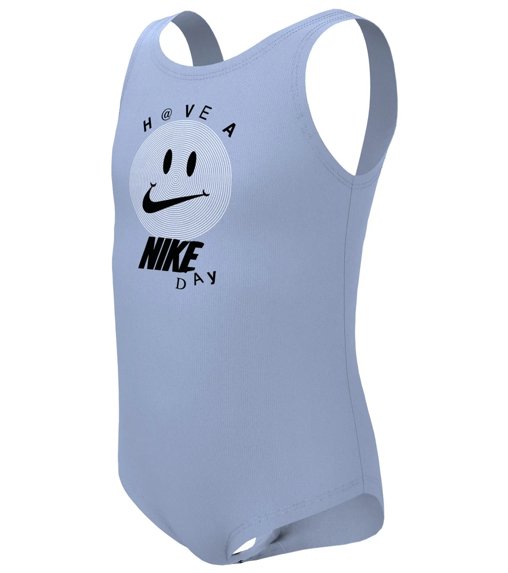 Nike Girls' Multi Logo One Piece Swimsuit (Little Kid) - Image 2