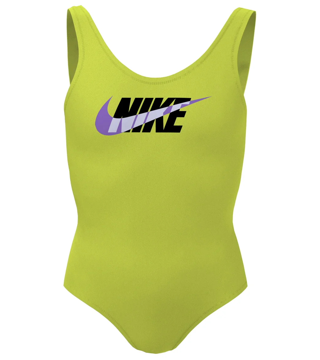 Nike Girls' Multi Logo U Back One Piece Swimsuit (Big Kid) - Image 12