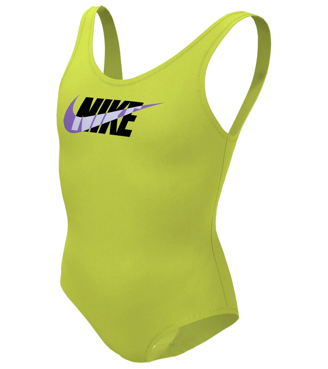Nike Girls' Multi Logo U Back One Piece Swimsuit (Big Kid) - Image 13