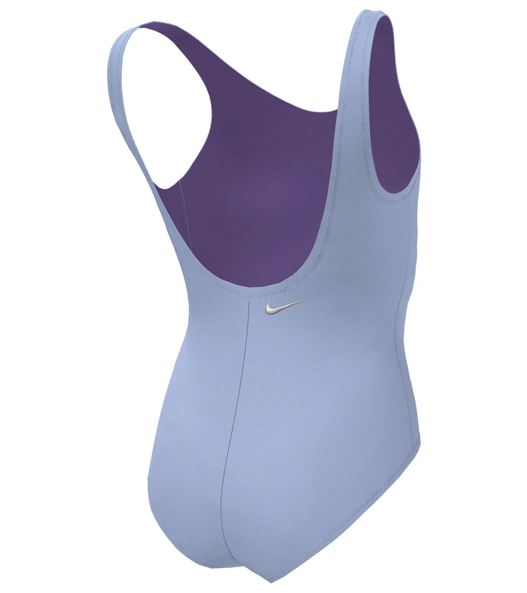 Nike Girls' Multi Logo U Back One Piece Swimsuit (Big Kid) - Image 3