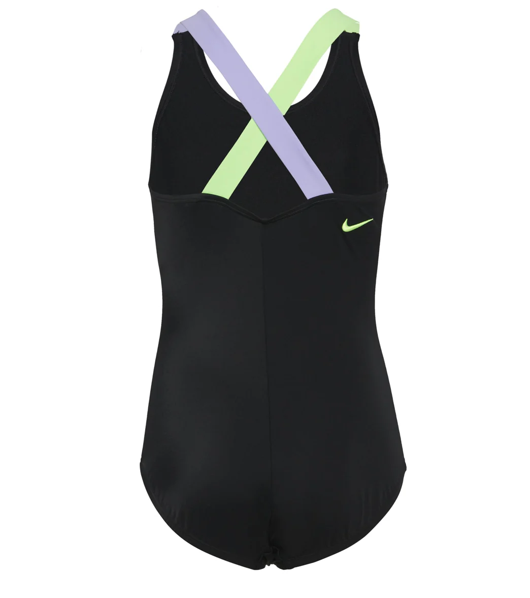 Nike Girls' Reflect Logo Crossback One Piece Swimsuit - Image 10