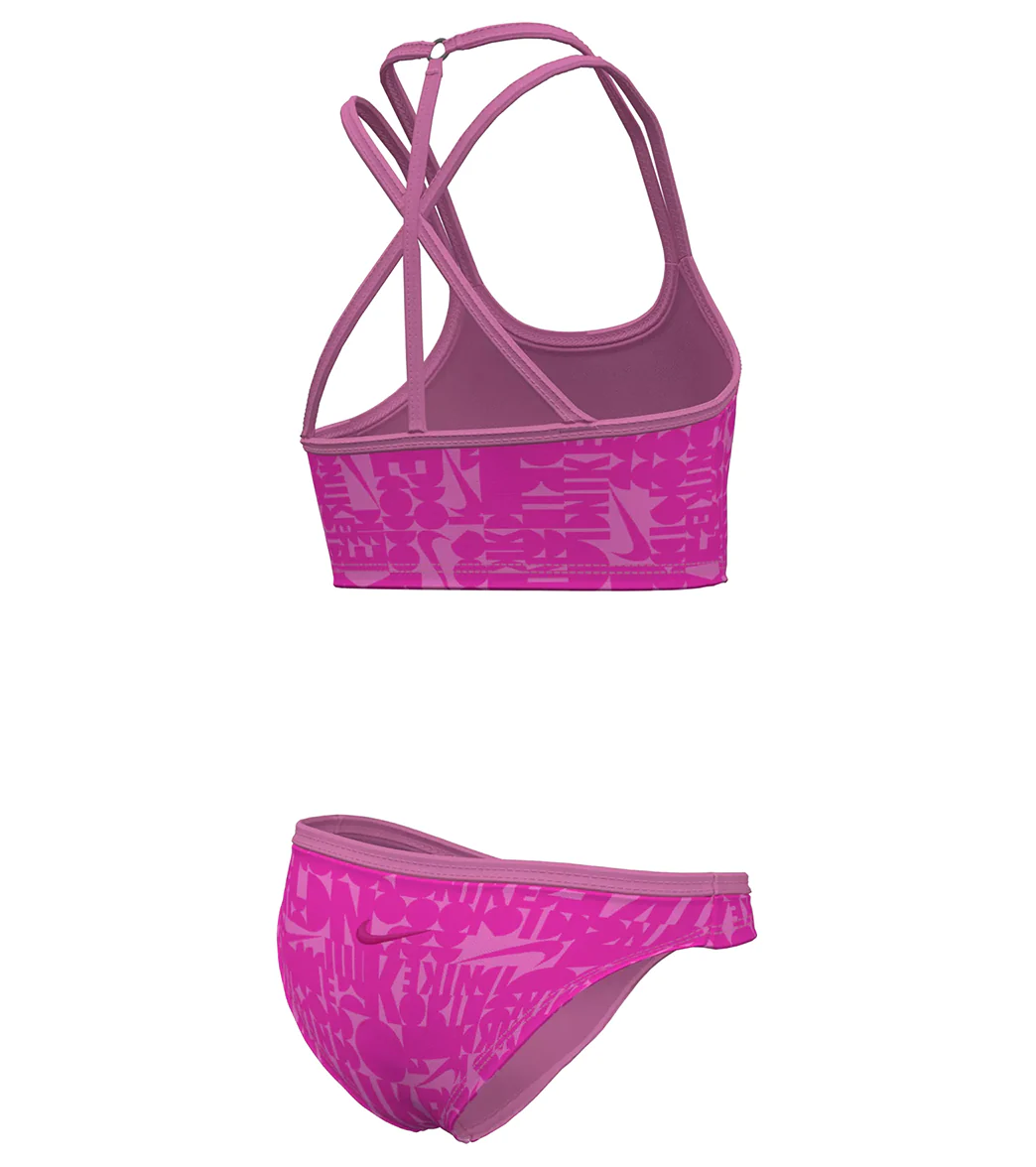 Nike Girls' Retro Flow T-Crossback Midkini Set (Big Kid) - Image 3