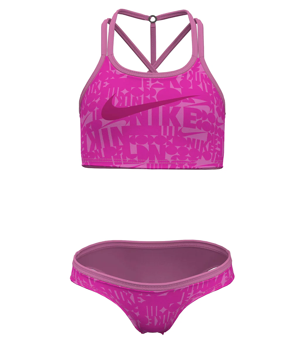 Nike Girls' Retro Flow T-Crossback Midkini Set (Big Kid) - Image 5