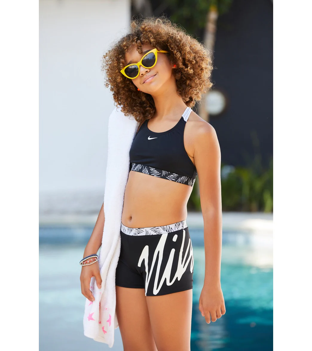 Nike Girls' Script Logo Crossback Sport Two Piece Bikini Set (Big Kid) - Image 13