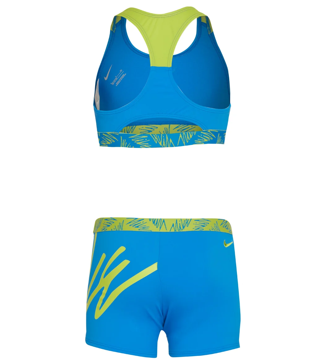 Nike Girls' Script Logo Crossback Sport Two Piece Bikini Set (Big Kid) - Image 4