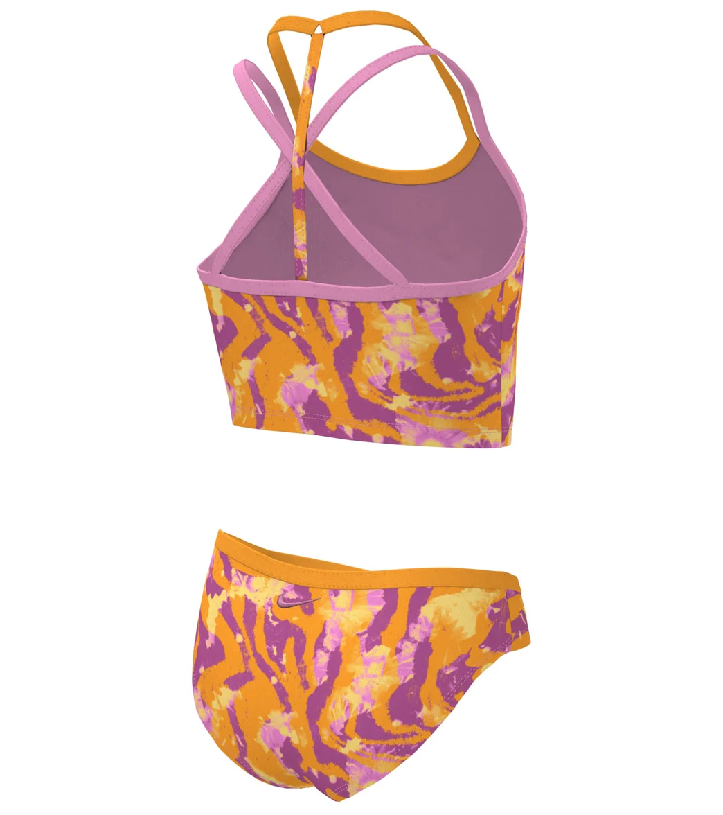 Nike Girls' Watercolor Two Piece Midkini Set (Big Kid) - Image 3