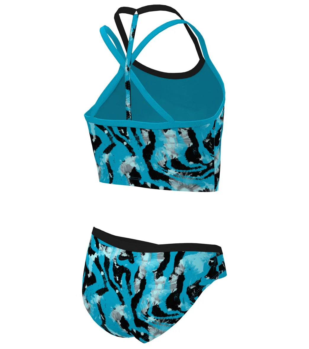 Nike Girls' Watercolor Two Piece Midkini Set (Big Kid) - Image 8