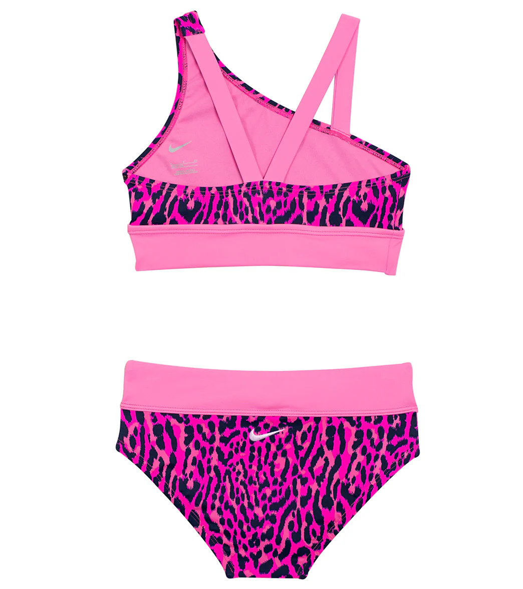 Nike Girls' Wild Asymmetrical Monokini Set (Big Kid) - Image 2