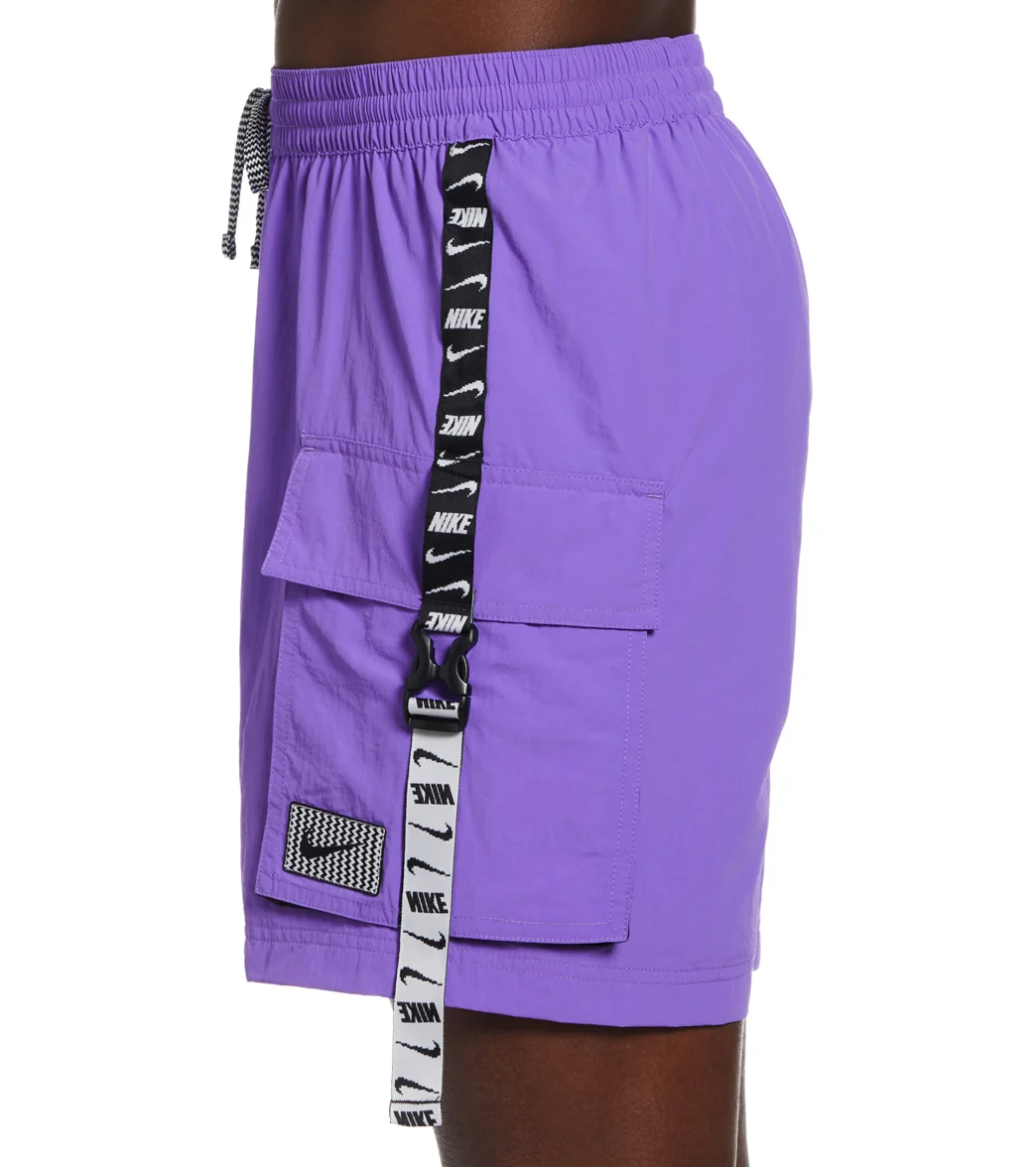 Nike Men's 18" Logo Tape Cargo Swim Trunks - Image 12