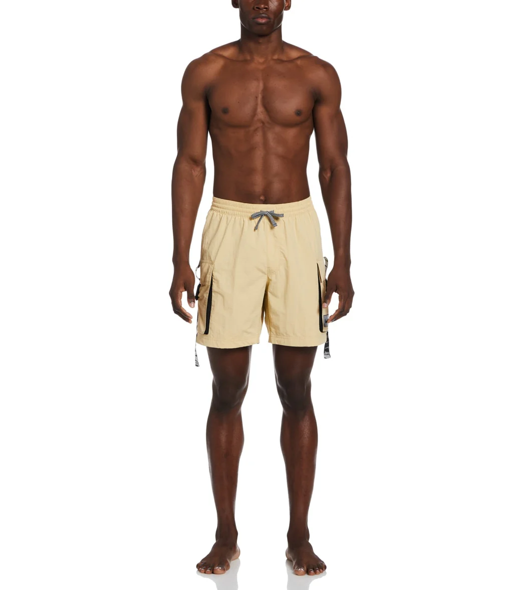 Nike Men's 18" Logo Tape Cargo Swim Trunks - Image 20
