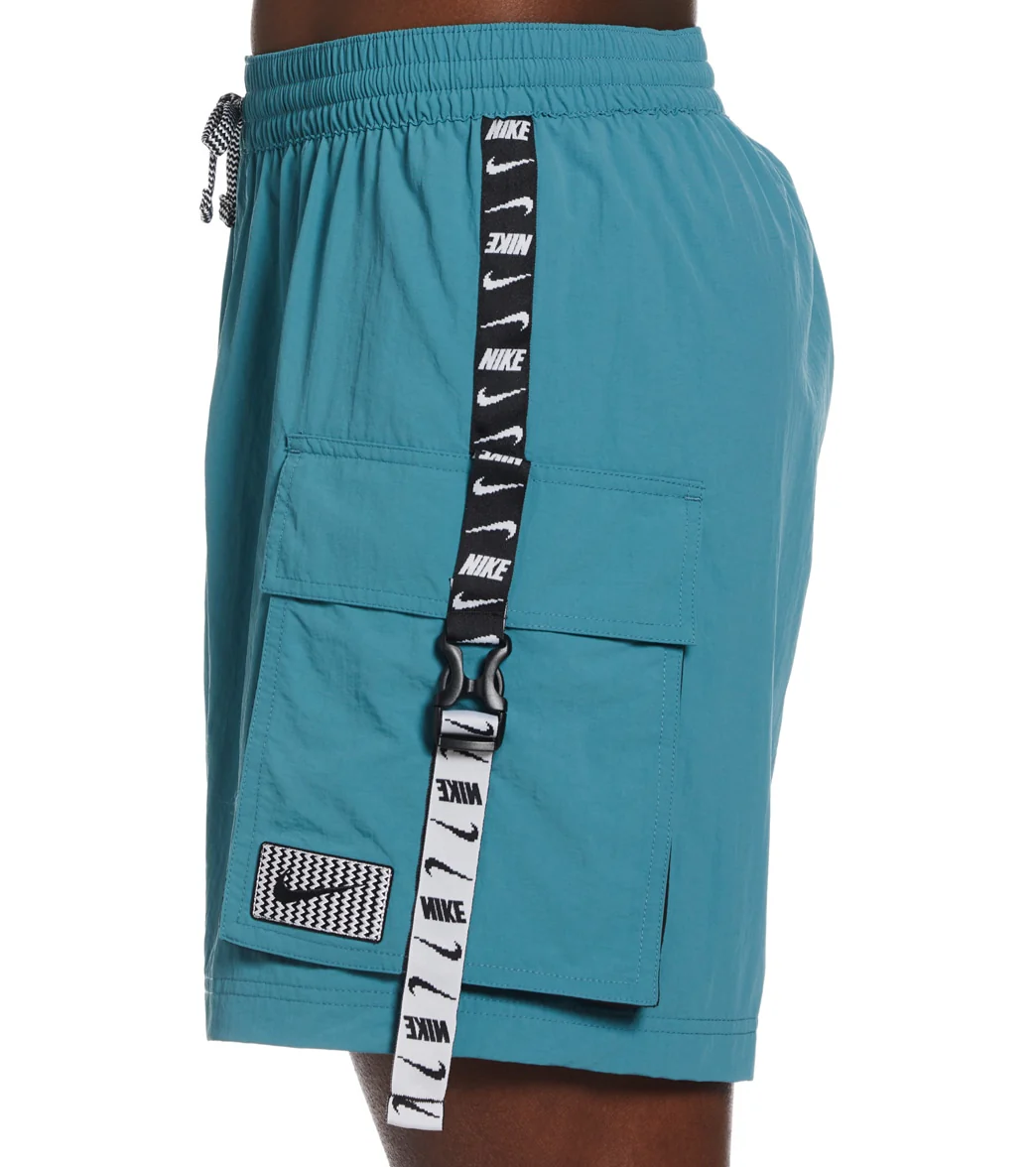 Nike Men's 18" Logo Tape Cargo Swim Trunks - Image 25