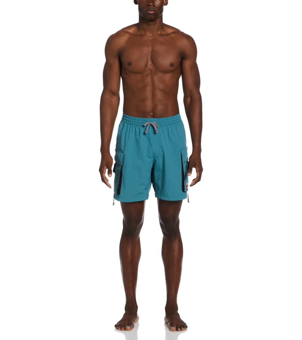 Nike Men's 18" Logo Tape Cargo Swim Trunks - Image 26