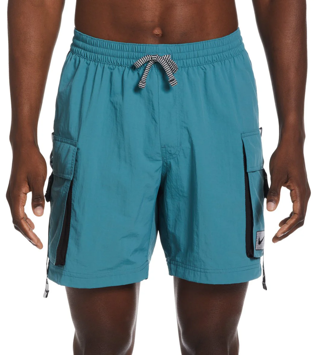 Nike Men's 18" Logo Tape Cargo Swim Trunks - Image 29