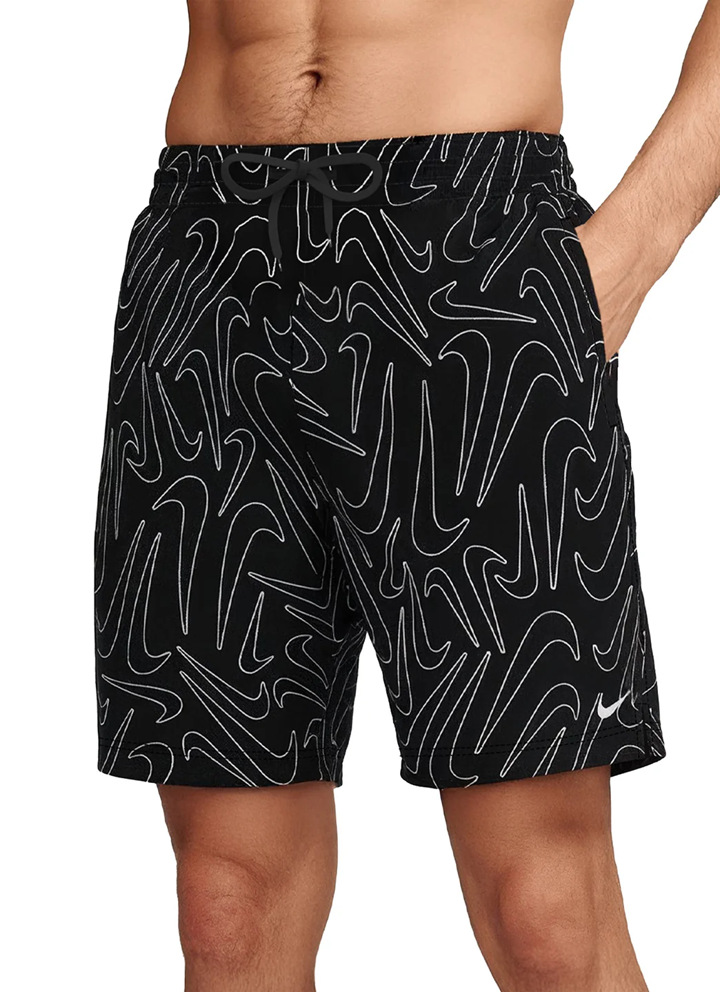 Nike Men's Breaker Tossed Swoosh 16" Volley Swim Trunk - Image 7