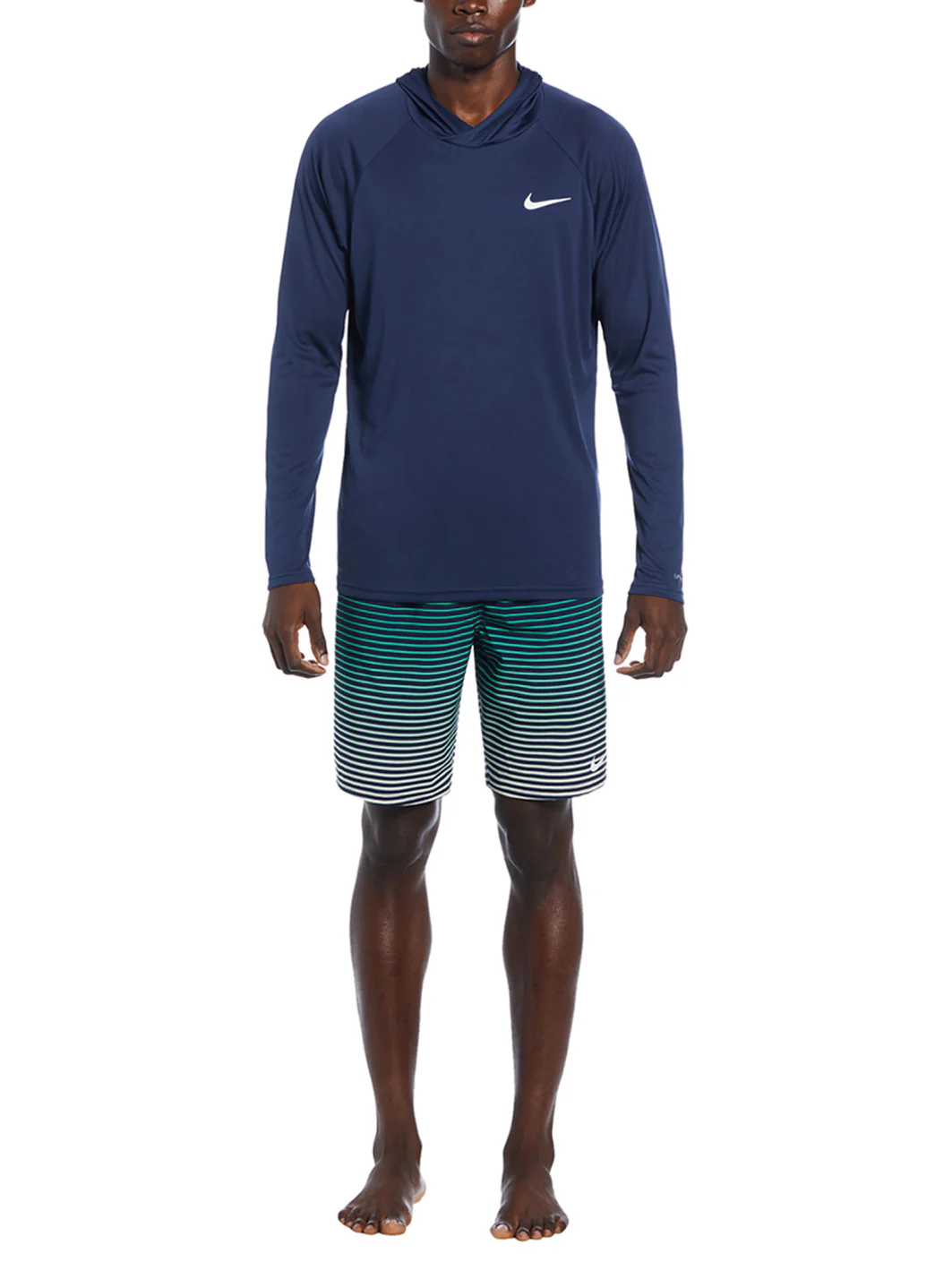 Nike Men's Essential Long Sleeve Hooded Hydroguard Swim Shirt - Image 12