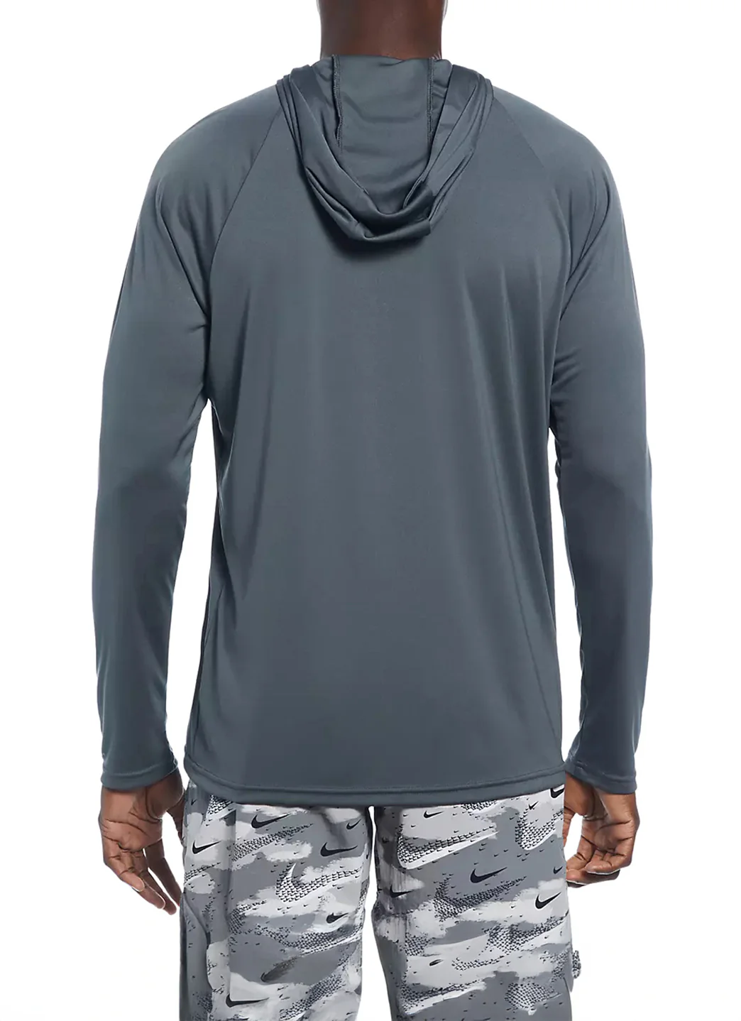 Nike Men's Essential Long Sleeve Hooded Hydroguard Swim Shirt - Image 2