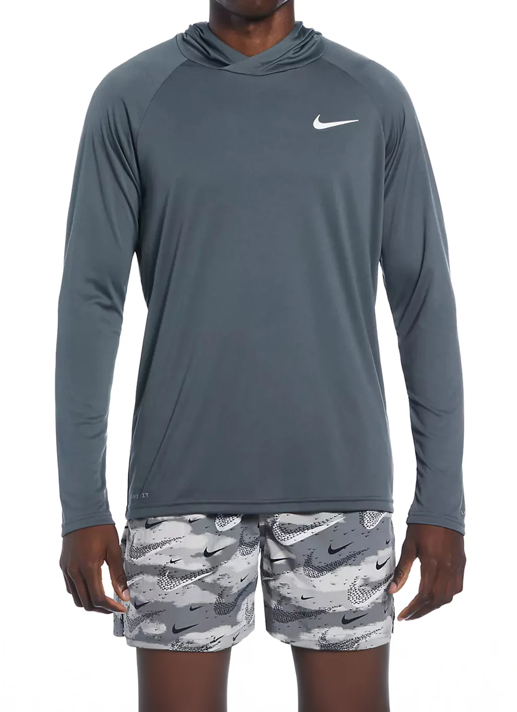 Nike Men's Essential Long Sleeve Hooded Hydroguard Swim Shirt - Image 9