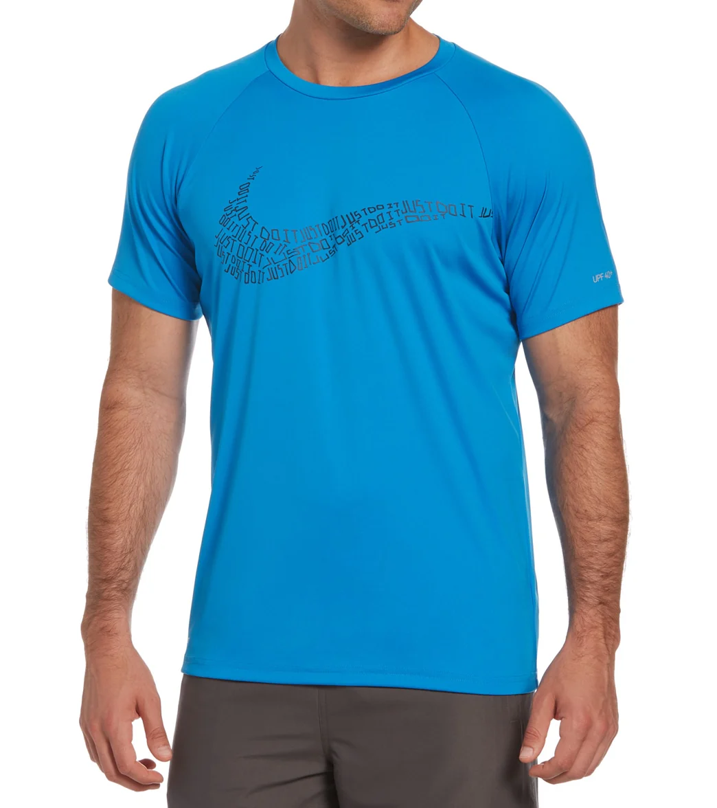 Nike Men's JDI Swoosh Short Sleeve Hydroguard Swim Shirt - Image 5