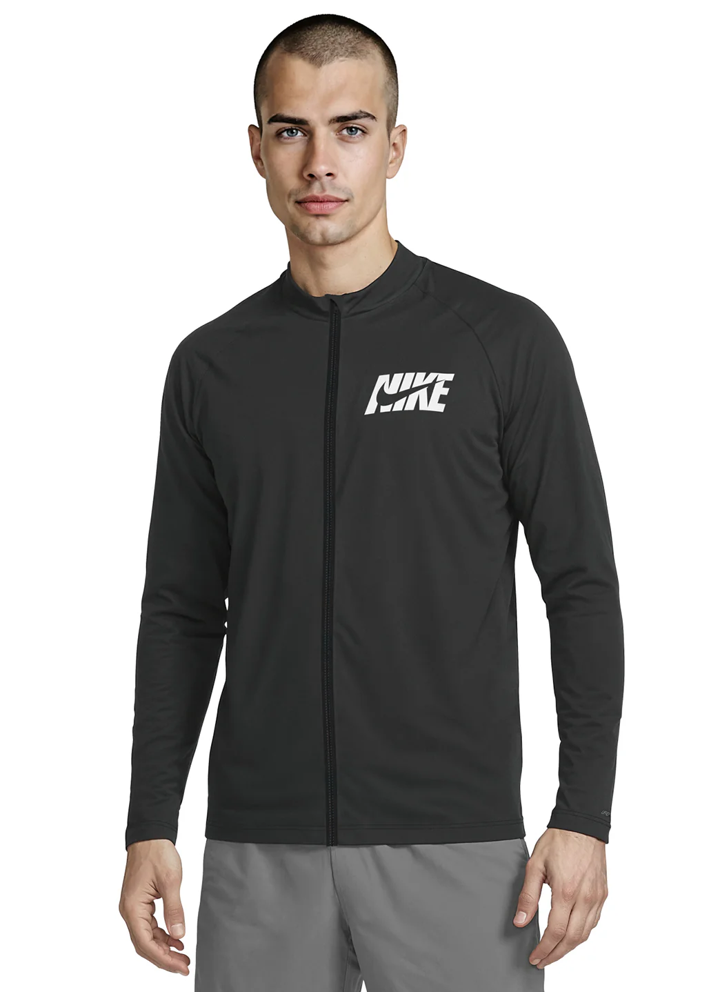 Nike Men's Long Sleeve Zip Hydro Rash Guard