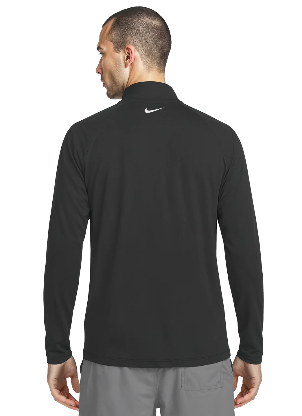 Nike Men's Long Sleeve Zip Hydro Rash Guard - Image 4