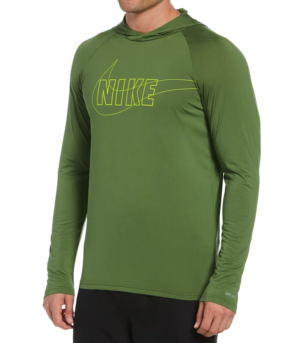 Nike Men's Outline Logo Long Sleeve Hooded Hydroguard