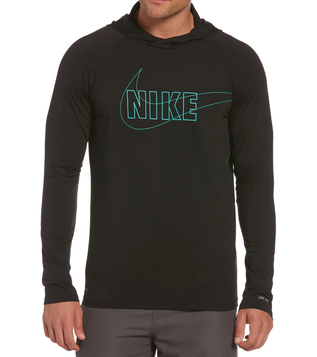 Nike Men's Outline Logo Long Sleeve Hooded Hydroguard - Image 13