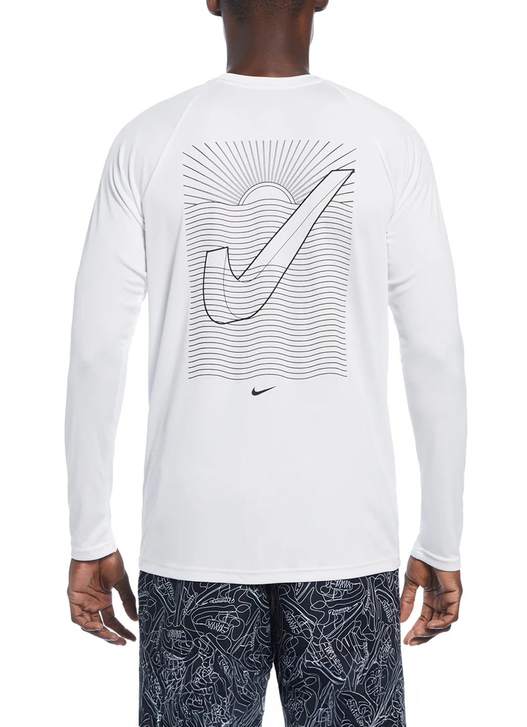 Nike Men's Swoosh At Sea Long Sleeve Hydroguard Swim Shirt - Image 2