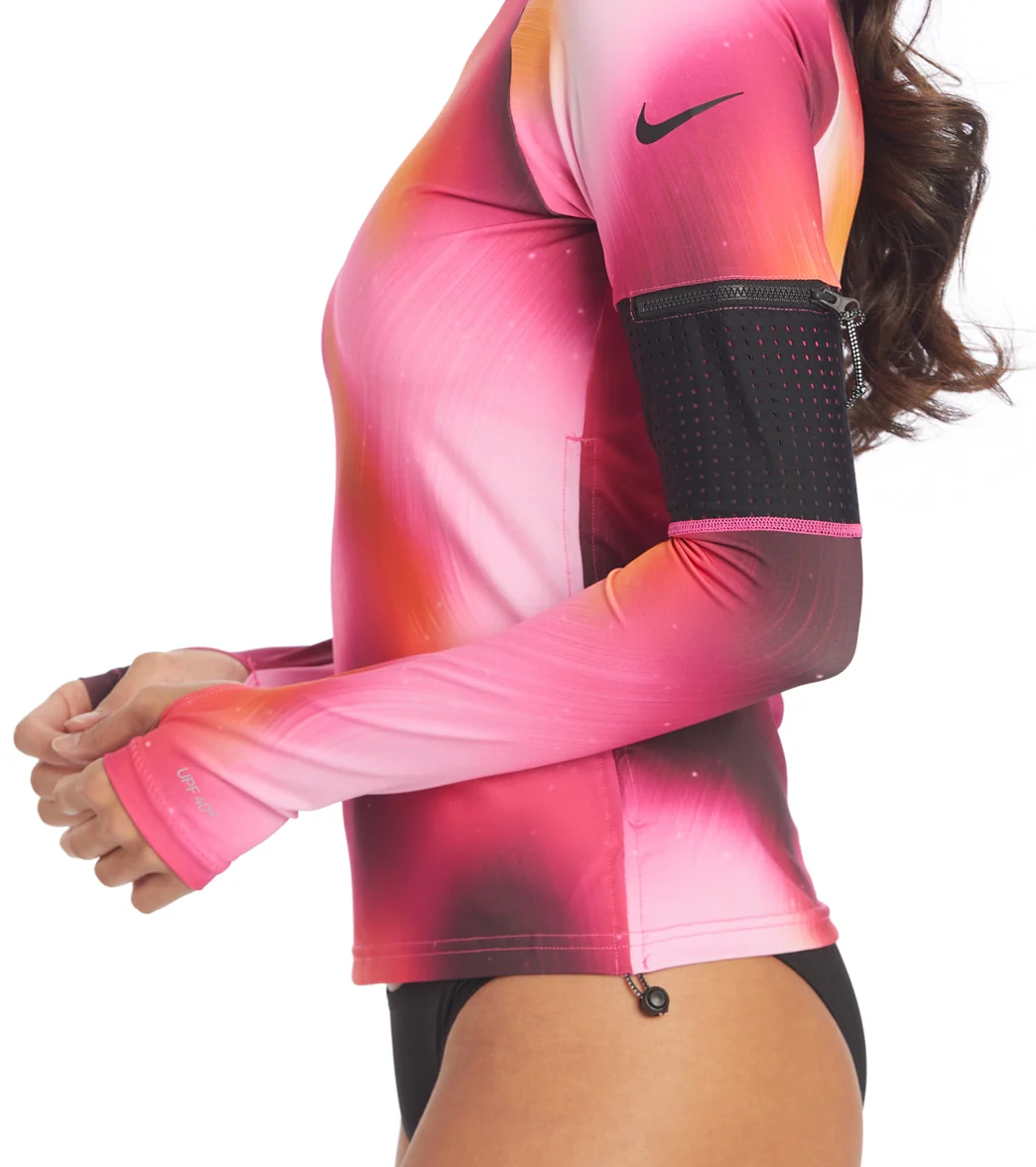 Nike Women's Aurora Long Sleeve Hydroguard Rash Guard - Image 14