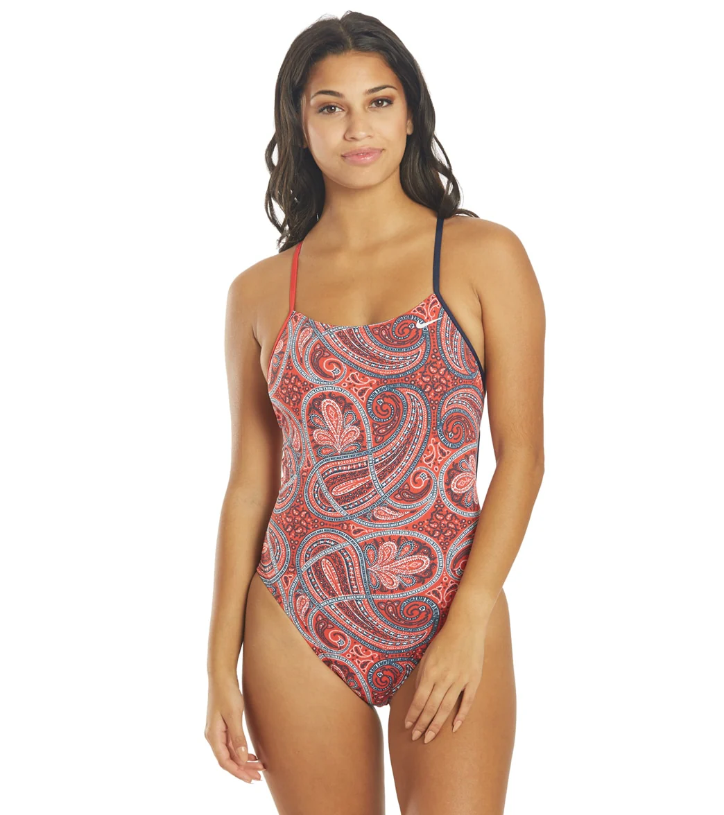 Nike Women's Bandana Lace Up Tie Back One Piece Swimsuit - Image 21
