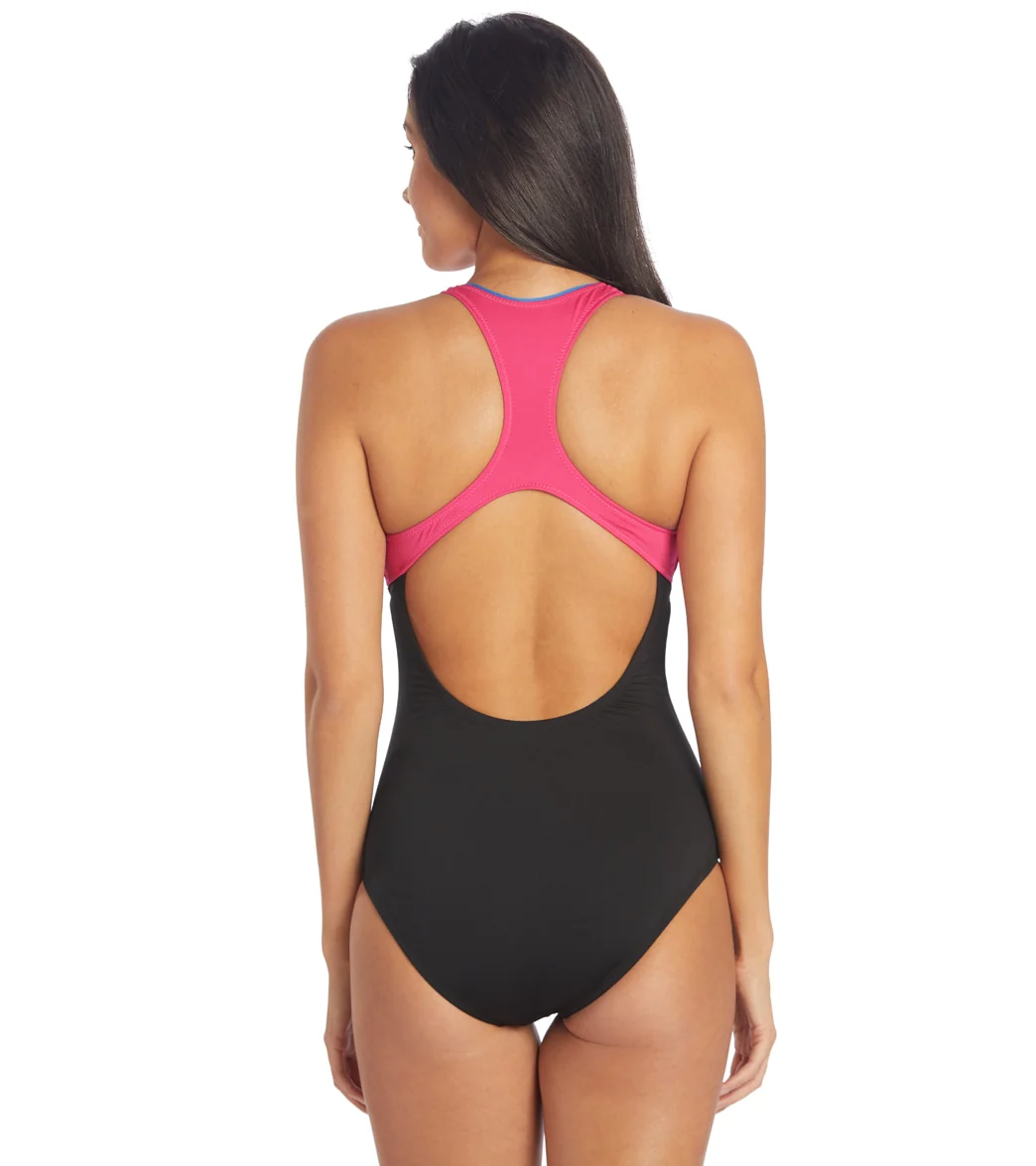 Nike Women's Colorblock Racerback One Piece Swimsuit - Image 3