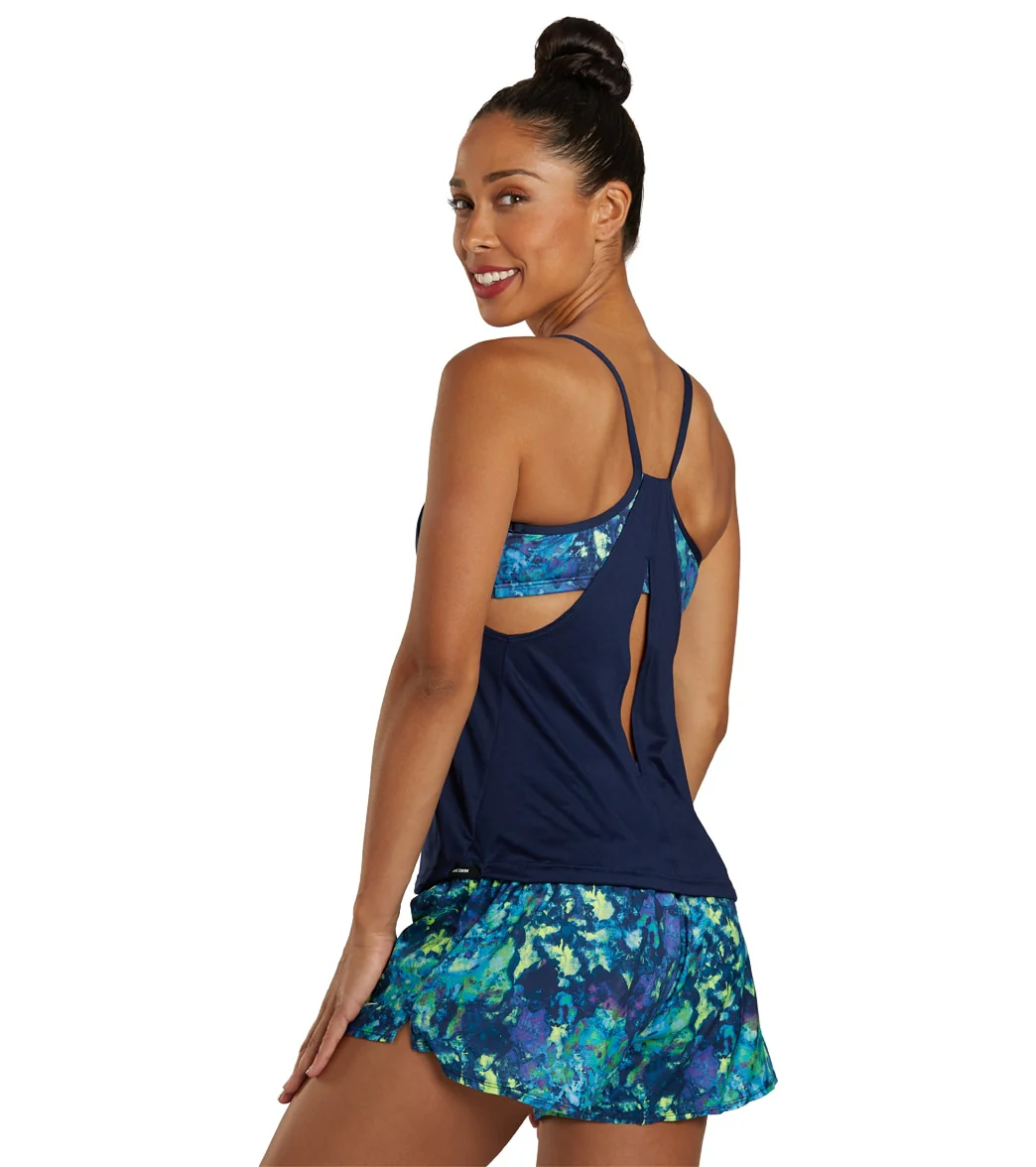 Nike Women's Earth Dye Layered Tankini Top - Image 3
